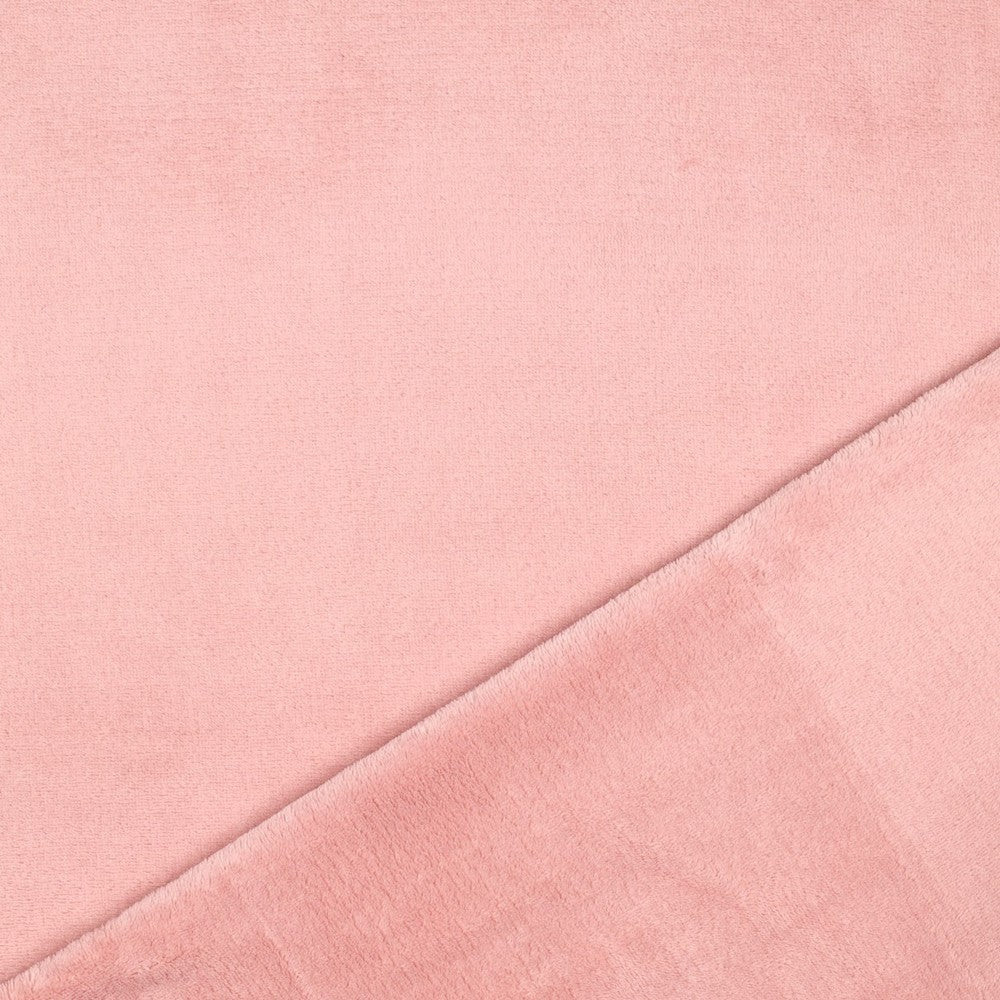 Dubbelzijdige teddy stof roze