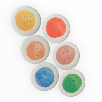 Pakket 6 magneten - humeur (56mm)