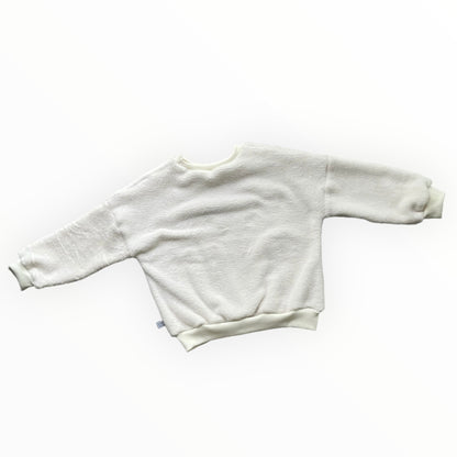 Dubbelzijdige teddy stof ecru