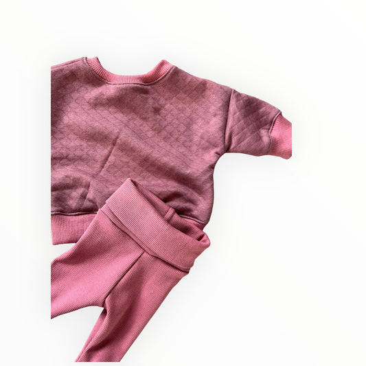 Kopie van Baby home wear roze 0 maand