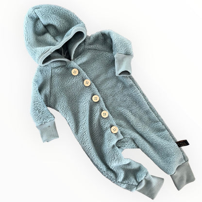 Dubbelzijdige teddy stof oud groen