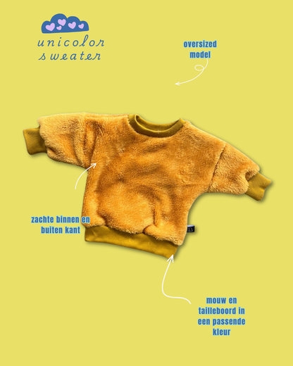 Unicolor Sweater Okergeel