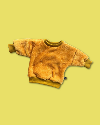 Unicolor Sweater Okergeel