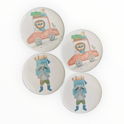 Pakket 8 magneten - vakantie (31 en 56mm)