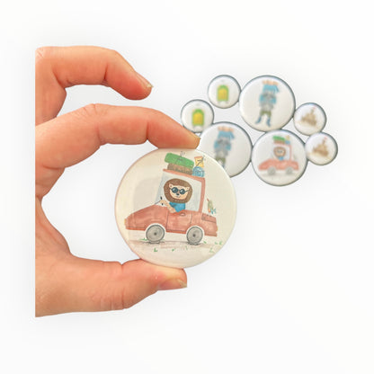 Magneet vakantie - op reis (56mm)