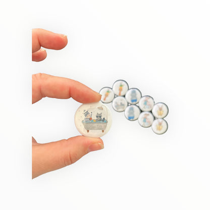 Pakket 10 magneten - vrije tijd (31mm)