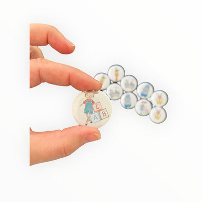 Magneet vrije tijd - pop & blokken (31mm)