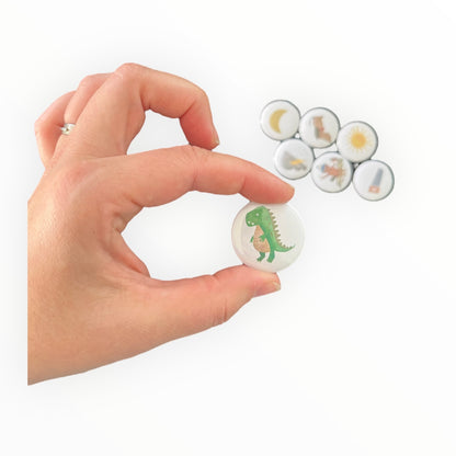 Pakket 7 magneten - dagen van de week (31mm)