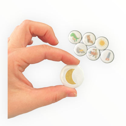 Pakket 7 magneten - dagen van de week (31mm)