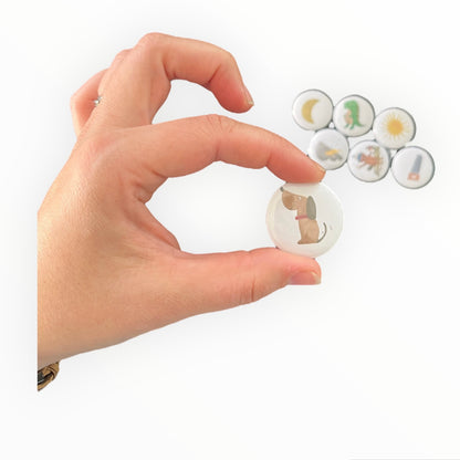 Pakket 7 magneten - dagen van de week (31mm)