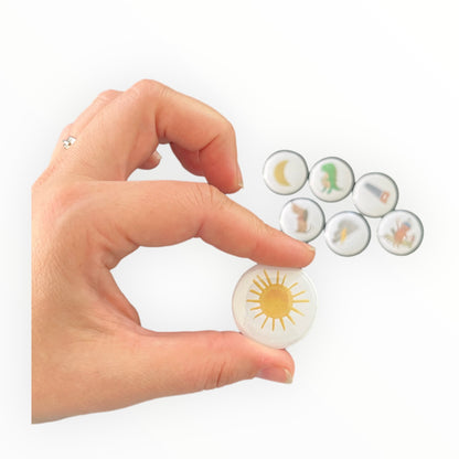 Magneet weekdagen - zondag zon (31mm)