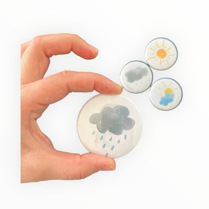 Magneet het weer - regen (56mm)