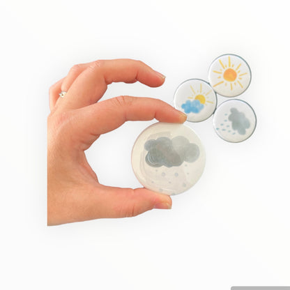 Pakket 4 magneten - weer (56mm)