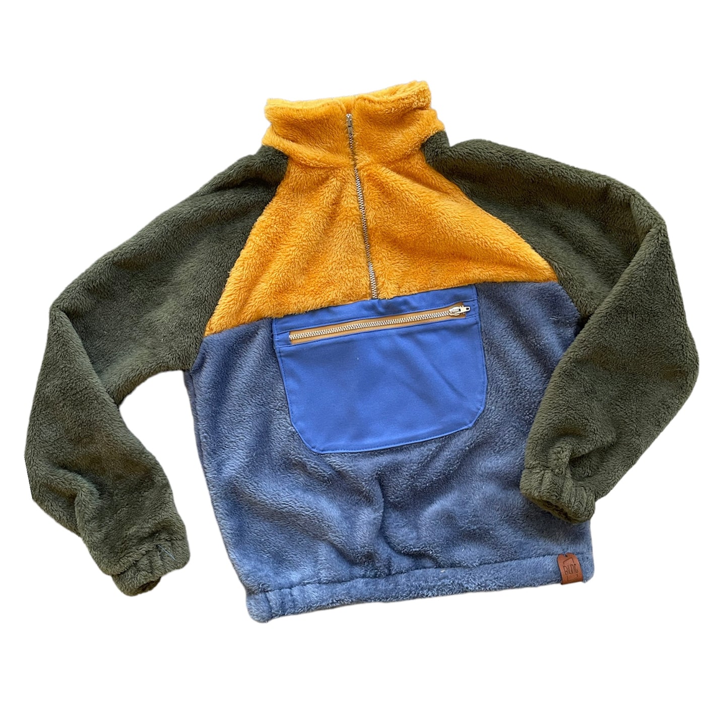 Blauwe Colourblock Sweater MEDIUM