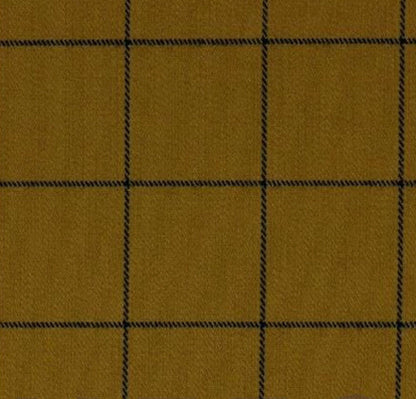 Tartan geruite stof oker/navy