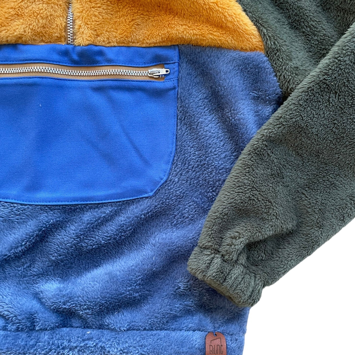Blauwe Colourblock Sweater LARGE